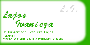 lajos ivanicza business card